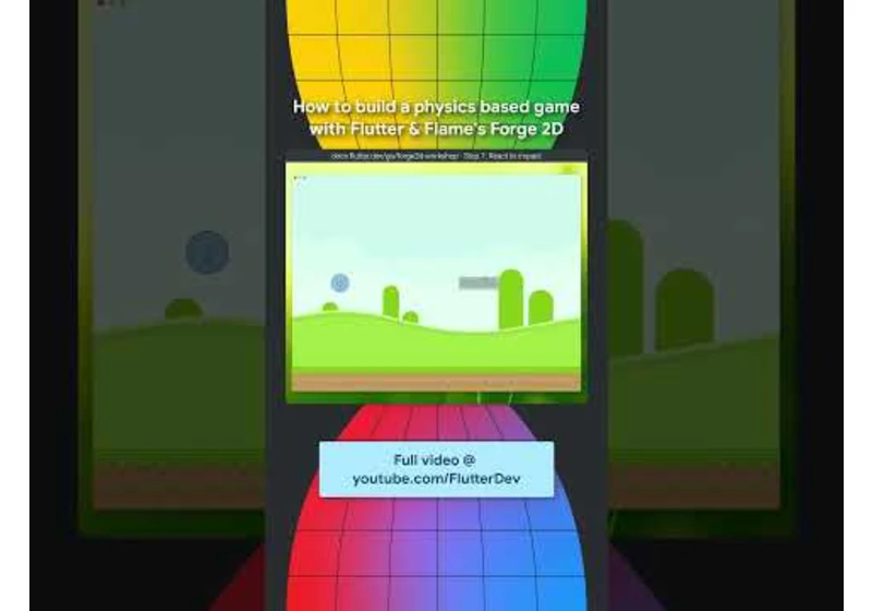 Code along with Brett and build a fun, physics-based casual game with Flutter & Flame 💙🔥