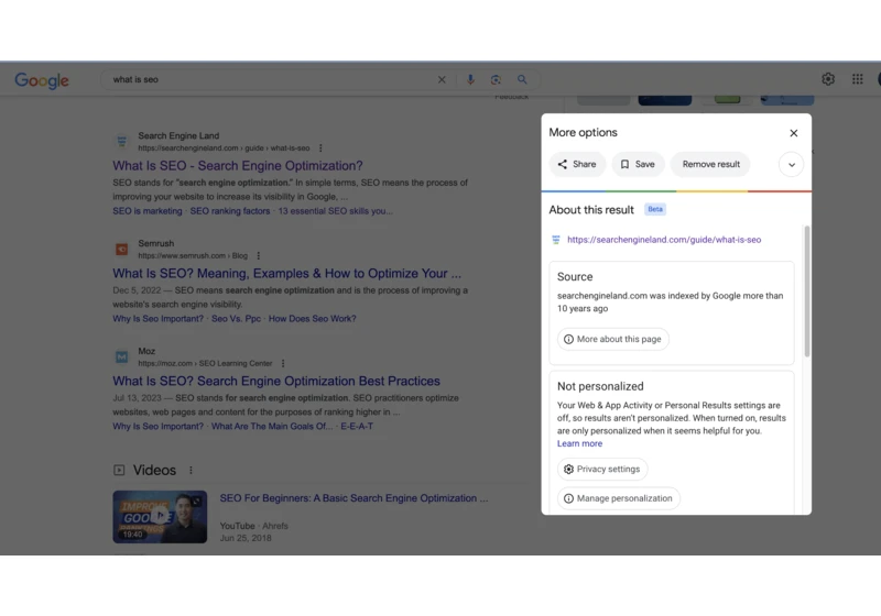 How to leverage Google’s ‘About this result’ for SEO insights