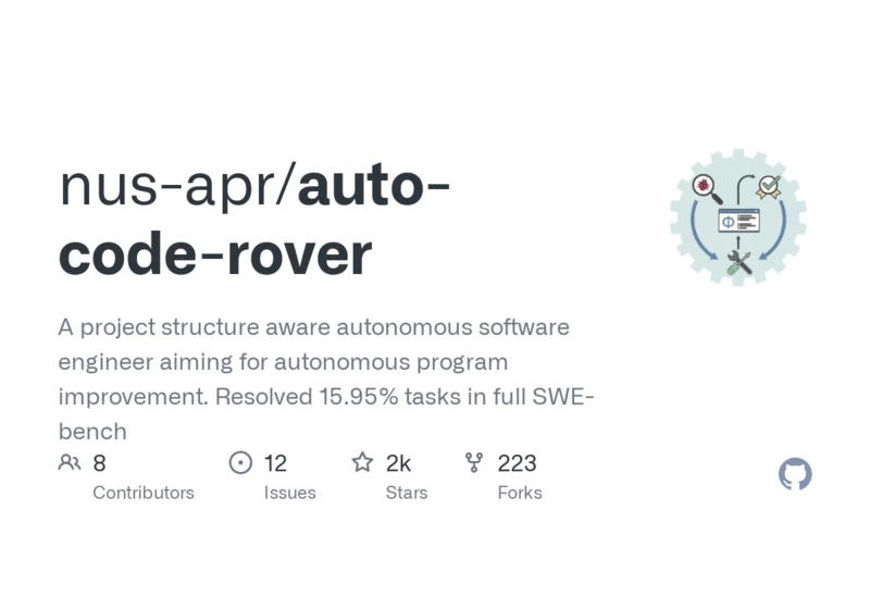 AutoCodeRover resolves 22% of real-world GitHub issues in SWE-bench lite