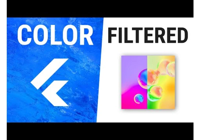 Flutter ColorFiltered Widget