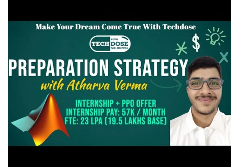 Mathworks Offer | Interview Dose | 23 LPA | Atharva