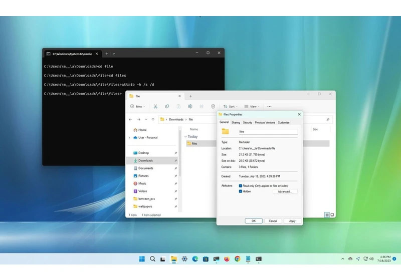 How to hide (or unhide) files on Windows 11