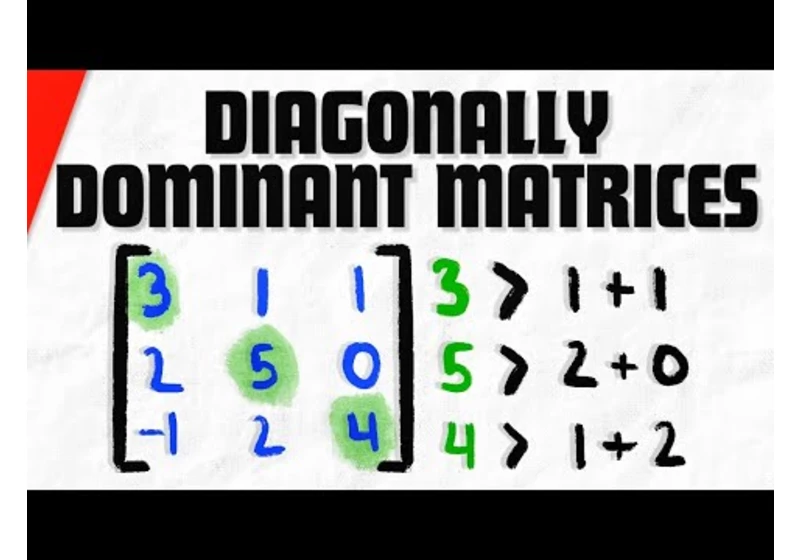 Diagonally Dominant Matrices - Invertible at a Glance! | Linear Algebra