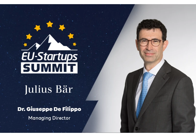 Dr. Giuseppe De Filippo, Managing Director at Julius Baer, will speak at our EU-Startups Summit on May 12-13 in Barcelona!