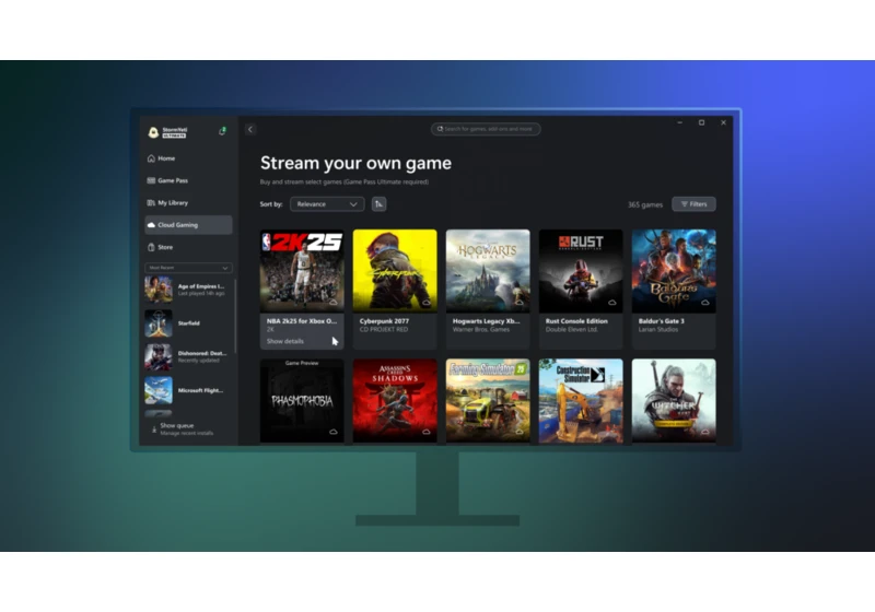 Xbox's 'Stream your own game' feature now extends to PC