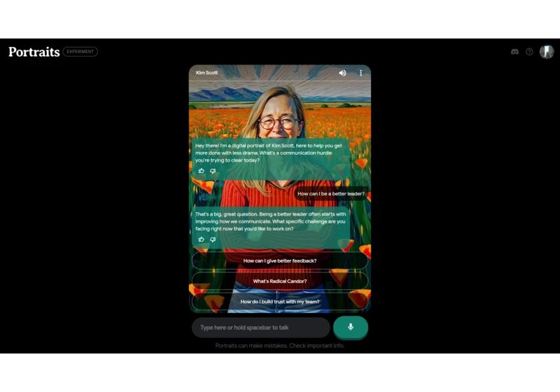 I tried Portraits: Google's new way of turning real-life experts into your own personal AI life coach