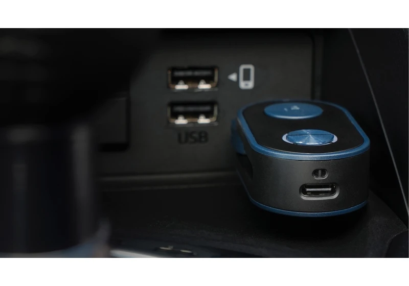  This Bluetooth travel adapter for flights lets two headphones connect for shared viewing – and can be used to stream music to your car, too 