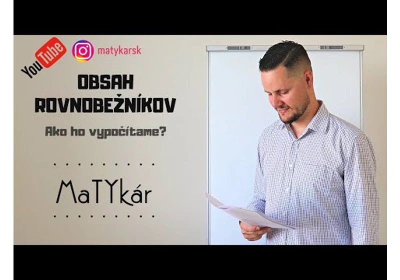 OBSAH ROVNOBEŽNÍKOV | Ako ho vypočítame?