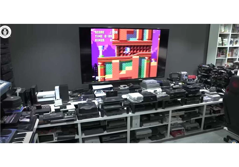 Gamer breaks world record with 444 consoles connected to one TV