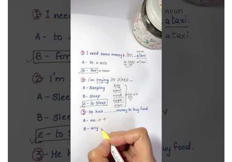 English Grammar Questions