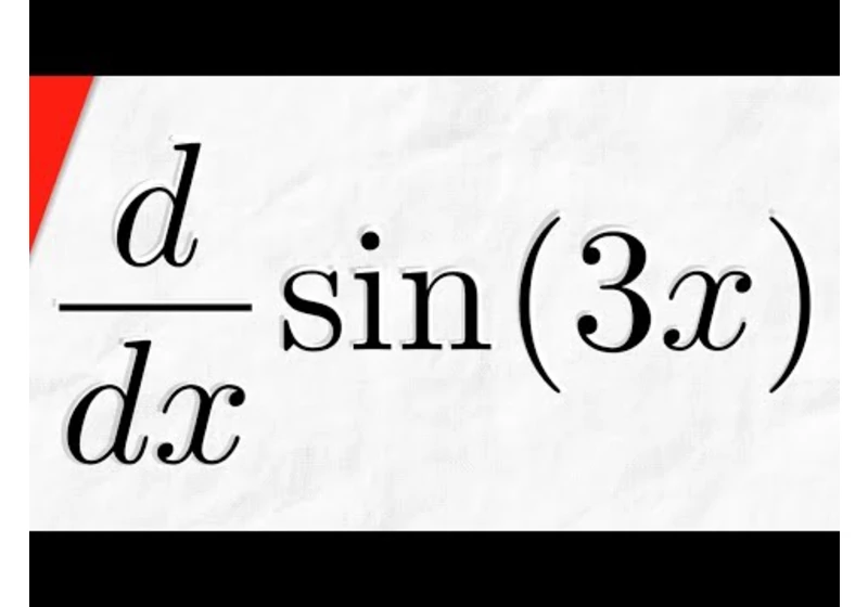 Derivative of sin(3x) with Chain Rule | Calculus 1 Exercises