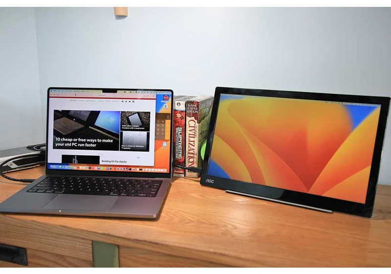 AOC I1601FWUX review: A budget portable monitor with a touch of class