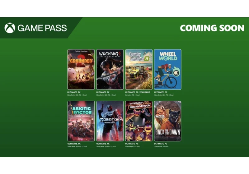 Xbox's second batch of Game Pass additions for July includes Grounded 2 and Wheel World
