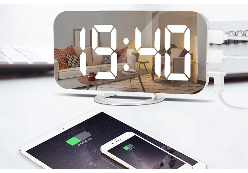 This digital alarm clock can charge your devices and it’s $10 off now
