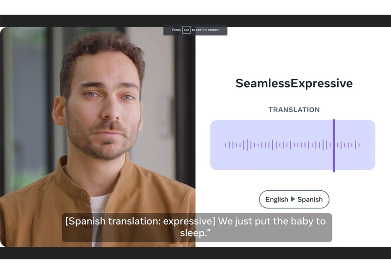 Meta's latest AI suite makes speech translation more seamless and expressive