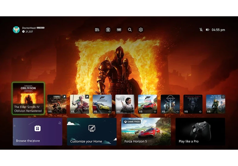 Xbox will let you pin up to three favorite games to your homescreen