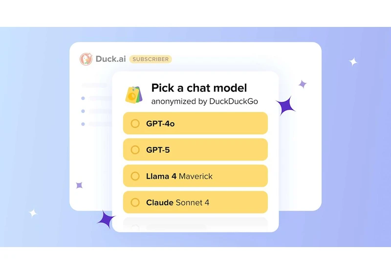 DuckDuckGo's subscription now offers some of the latest chatbots from OpenAI and Anthropic