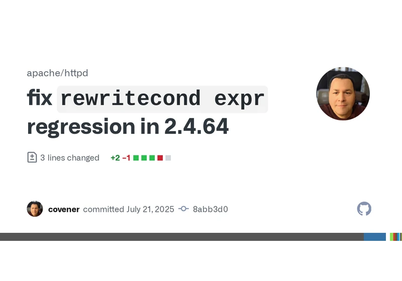 CVE-2025-54090: Apache HTTP Server: 'RewriteCond expr' always evaluates to true