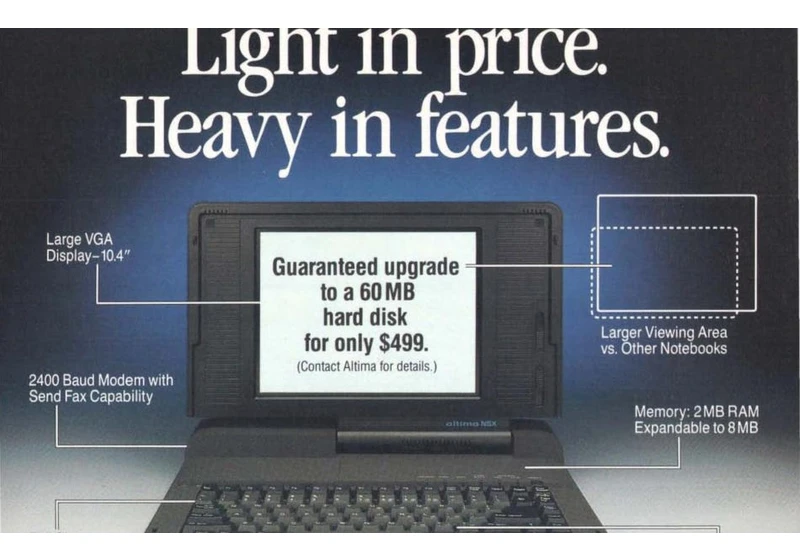 Altima NSX – Computer Ads from the Past