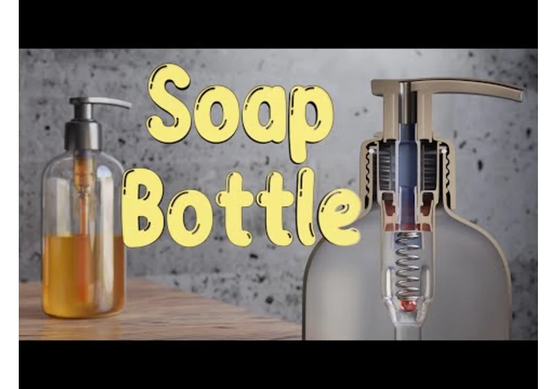 How do Soap Bottle Pumps Work?  ||  Inside Animation of a Soap Pump Dispenser