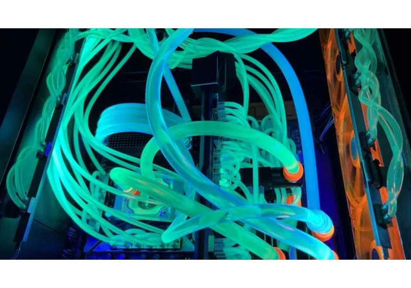 Insane water-cooling rig uses 69 heads and 100 feet of tubing