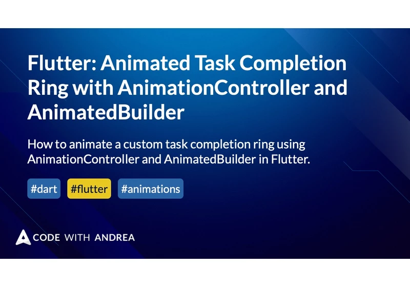 Flutter: Animated Task Completion Ring with AnimationController and AnimatedBuilder