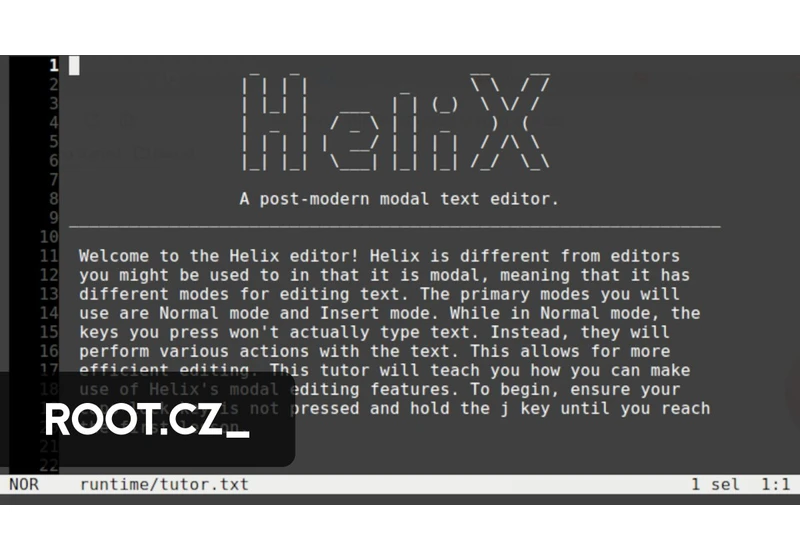 Textový editor Helix ve funkci vývojového prostředí (3. část)