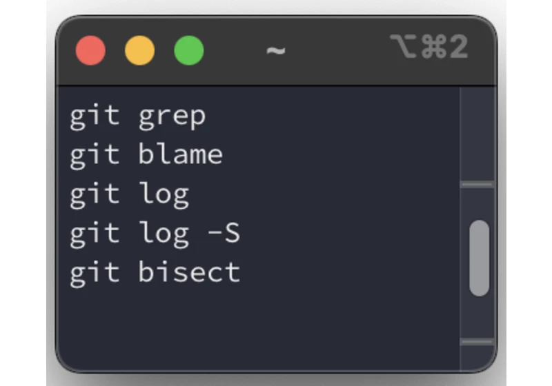 Git as a debugging tool