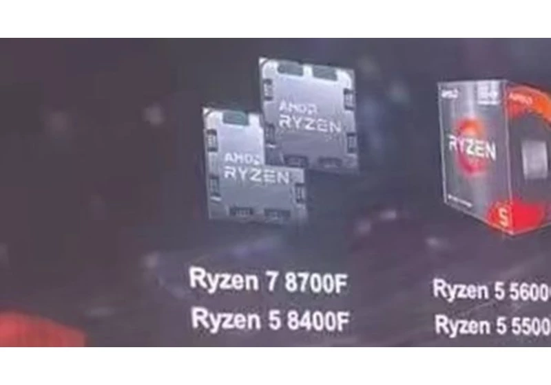  AMD debuts China-only Ryzens at AI summit — Ryzen 7 8700F and Ryzen 5 8400F ditch the iGPU 