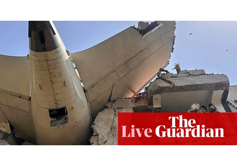 Air India flight to London crashes in Ahmedabad with more than 240 onboard