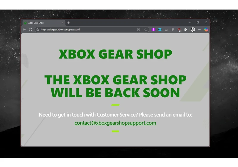 First the Xbox Design Lab, now the Xbox Gear Store is "coming back soon," — the former of which has been "coming back soon" for over half a year