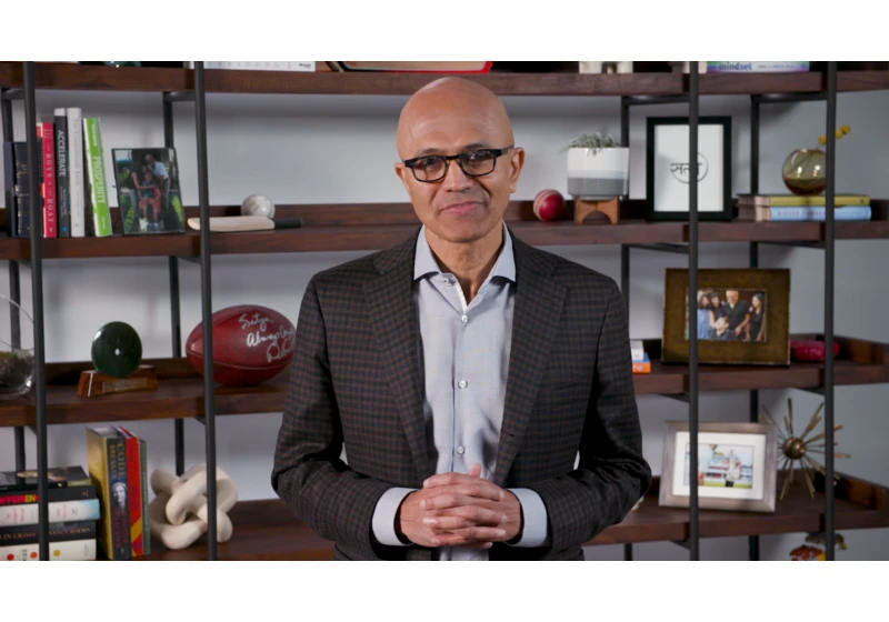  Microsoft CEO brags, AI model performance is "doubling every 6 months" 