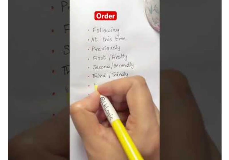 Transition words in English
