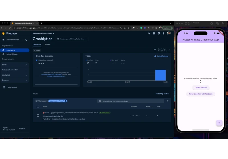Firebase Crashlytics Setup for Flutter (iOS and Android)