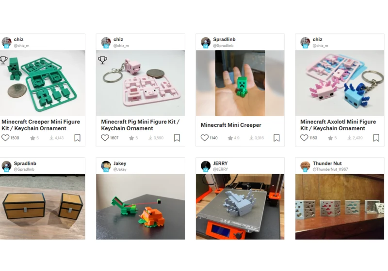 8 Great Minecraft 3D Prints You Should Try