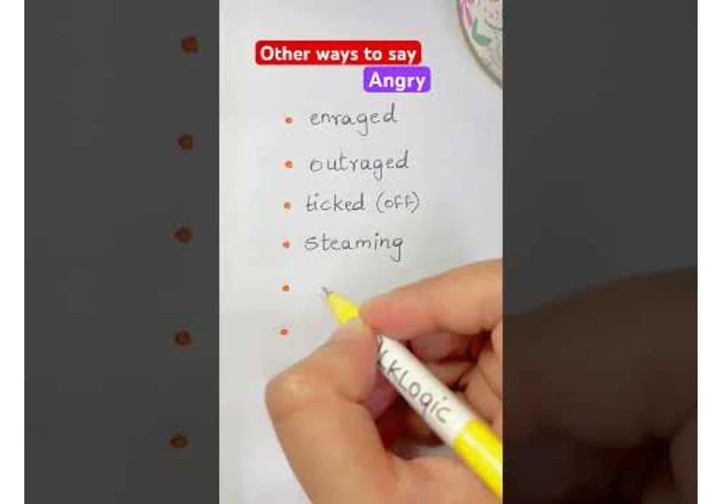 Other ways to say Angry in English