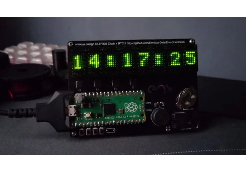 This Raspberry Pi Pico Clock Project Features a Custom PCB