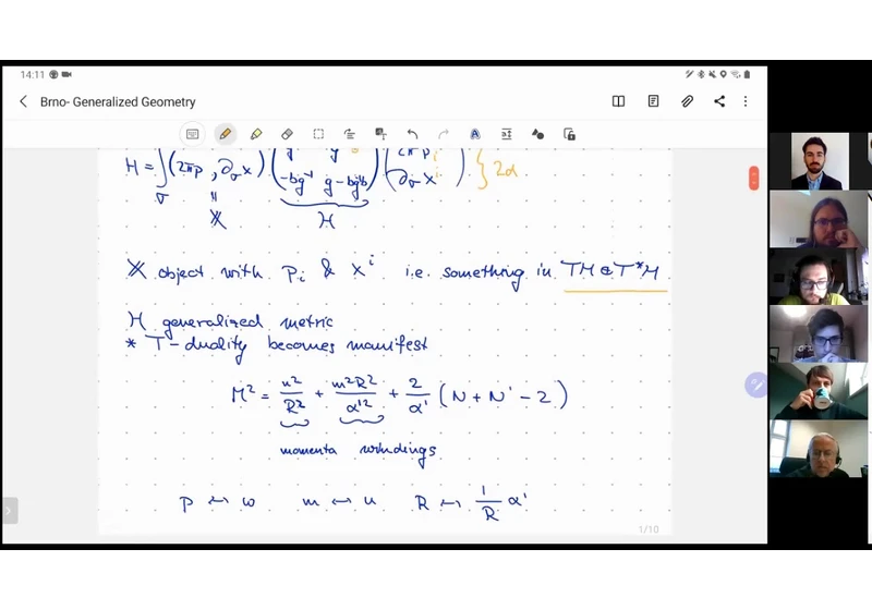 TheorTea 9.12. Ondřej Hulík - "Generalized Geometry in SUGRA"