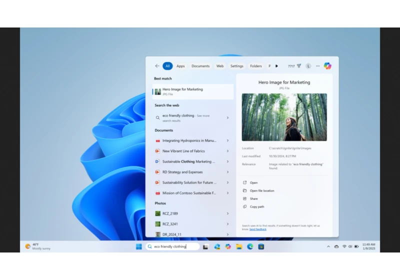 Microsoft wants AI to make searching for files a more casual experience