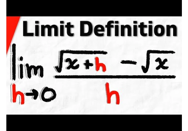 Derivative of sqrt(x) by First Principles (limit definition) | Calculus 1 Exercises