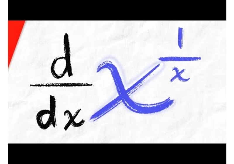 Derivative of x^(1/x) with Logarithmic Differentiation | Calculus 1 Exercises