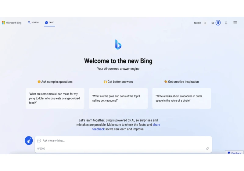 Test driving the new Bing