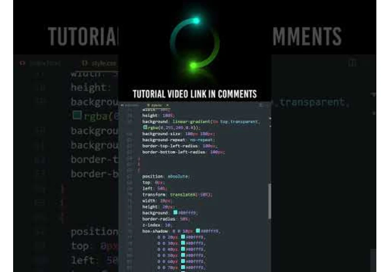 CSS Animation Effects | Html CSS Only Glowing Ring 02 #shorts