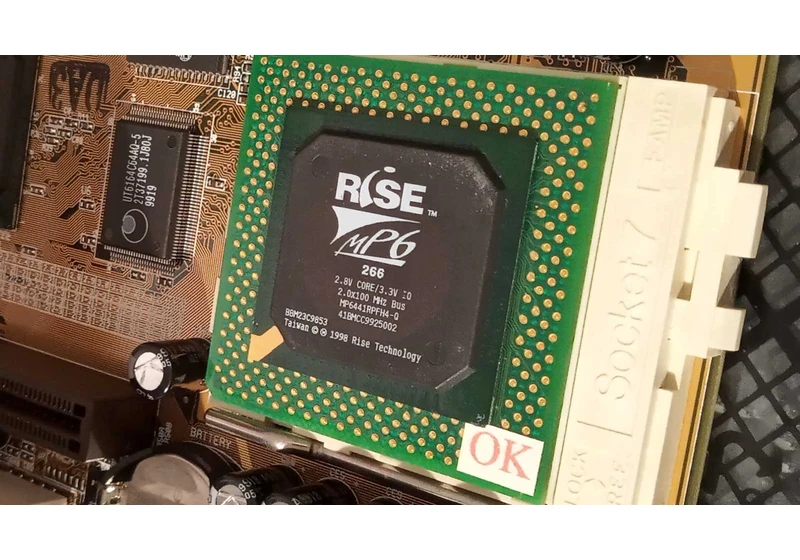 Chip collector showcases 'rarest x86 CPU' in their hoard — Rise mP6 266 ticked along at 200MHz in 1998