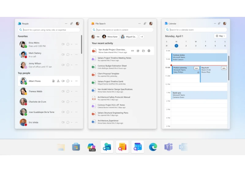 Office 365 gets new ‘companion apps’ that live in the Windows taskbar