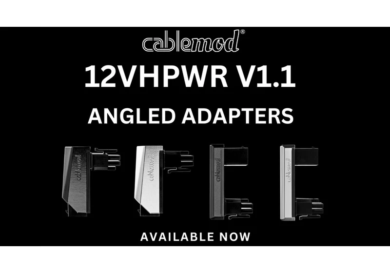 CableMod Reveals Improved 12VHPWR Angled Adapter for Nvidia GPUs