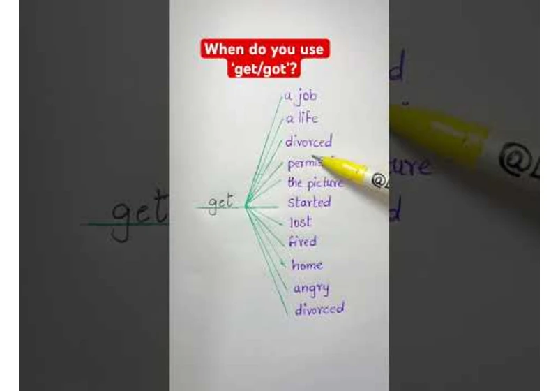 When do you use ‘get/ got’ ?