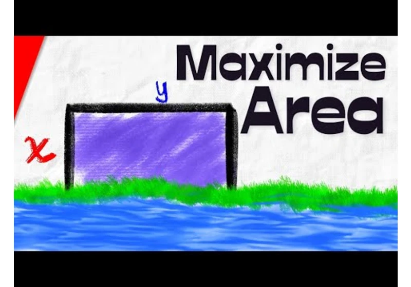 Maximize Area Given Perimeter (Optimization) | Calculus 1 Exercises