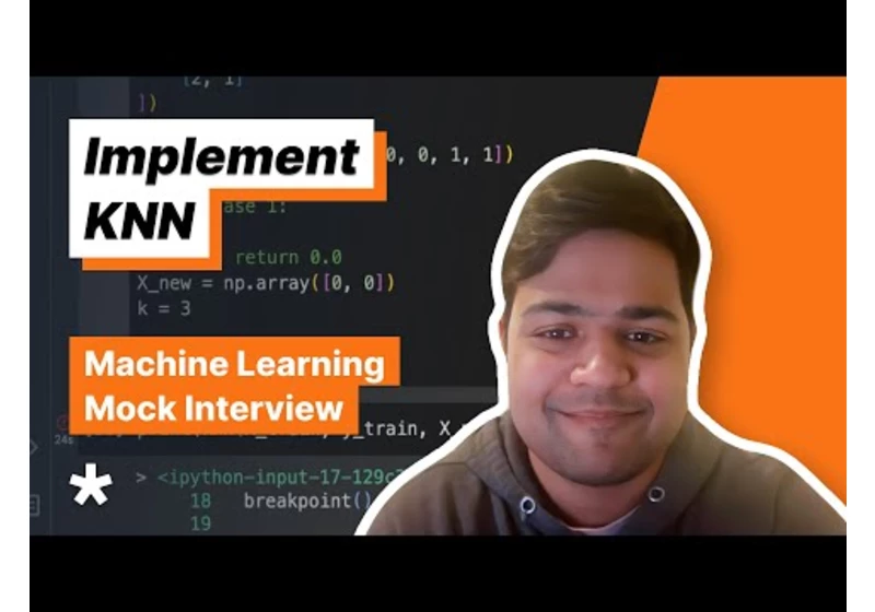 Machine Learning Interview - Implement the KNN Algorithm (with Snapchat MLE)