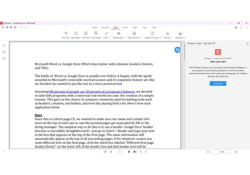 PDFgear review: An AI-assisted PDF editor